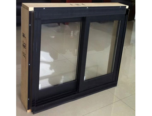 PNS brand black color Aluminum alloy window with frame display