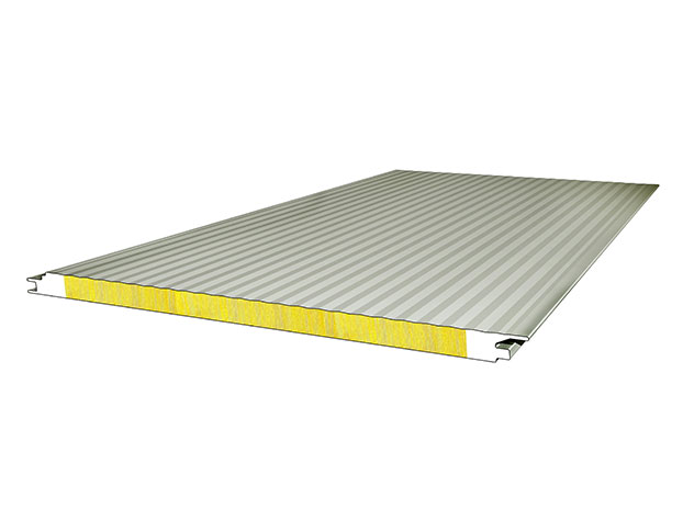 Glasswool Exterior Wall Sandwich Panel with PU/PIR sealing side for steel structure