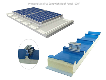 Photovoltaic (PV) Sandwich Roof Panel 1000R