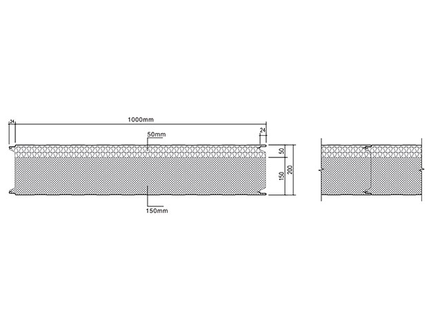 Rockwool and PUF Double-layer Sandwich Panel