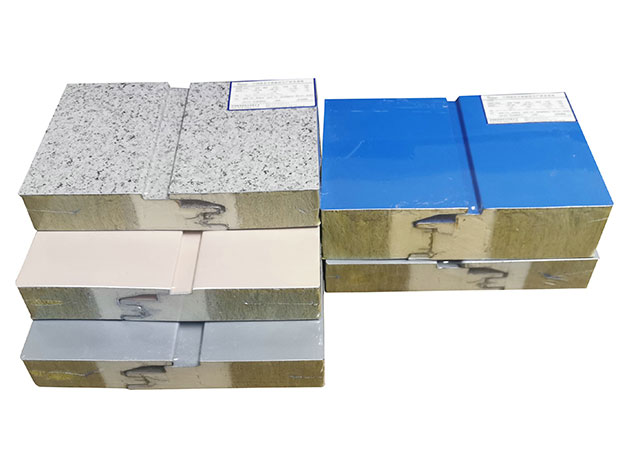 Color coated steel sheet rockwool sandwich panels with seam